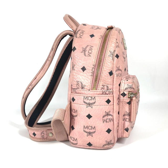 MCM MCM Visetos Logo Backpack Bag Backpack Leather pink - view 5