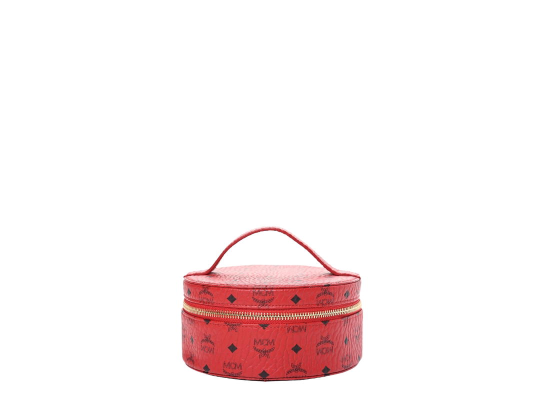MCM MCM Visetos Vanity Cosmetic Case Red