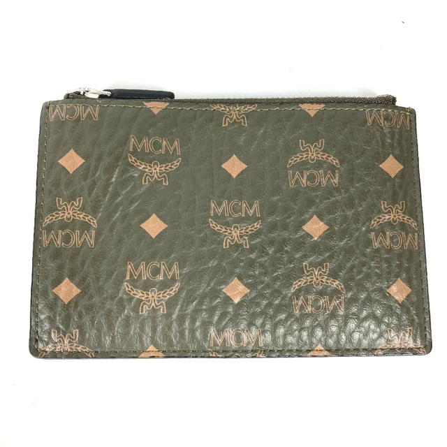 MCM MCM With key ring logo Coin Compartment Wallet coin purse Leather khaki - view 2