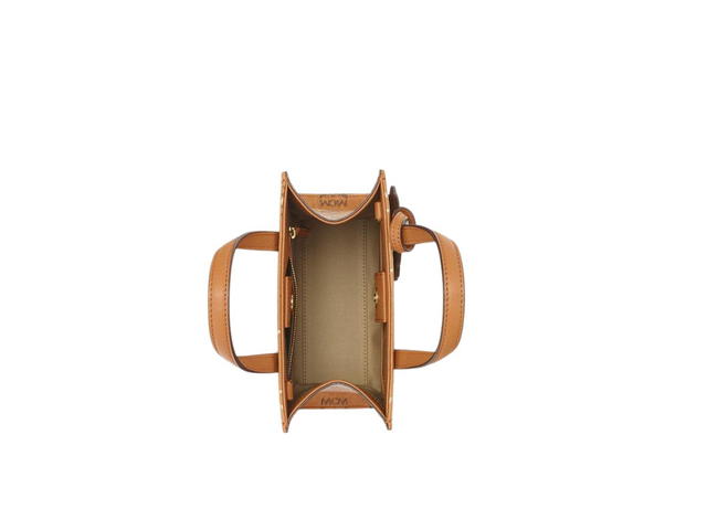 MCM MCM x BAPE Aren Tote In Visetos Cognac - view 3