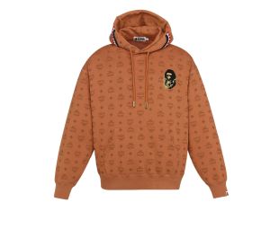 Buy MCM x BAPE Monogram Shark Hoodie Cognac at Sasom – Authentic and Ready to Ship