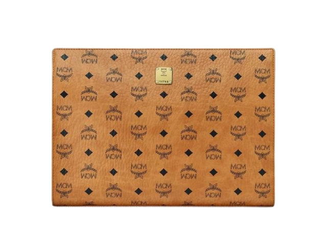 MCM MCM Zip Pouch in Visetos Original Cognac Top zip closure - view 1