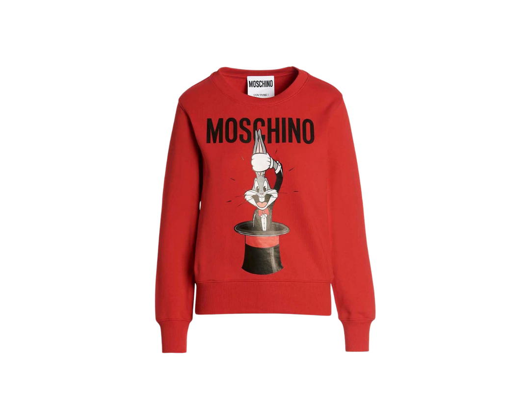 Moschino Moschino Bugs Bunny Print Hoodie Red