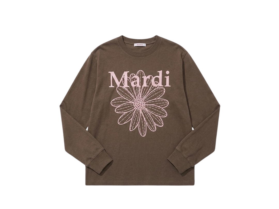 Mardi Mercredi Mardi Mercredi Long Sleeve Flowermardi Needlework Taupe Pink