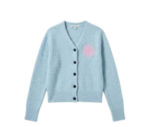 Buy Mardi Mercredi Raccoon Blended Cardigan V Neck Mint Pink at Sasom – Authentic and Ready to Ship