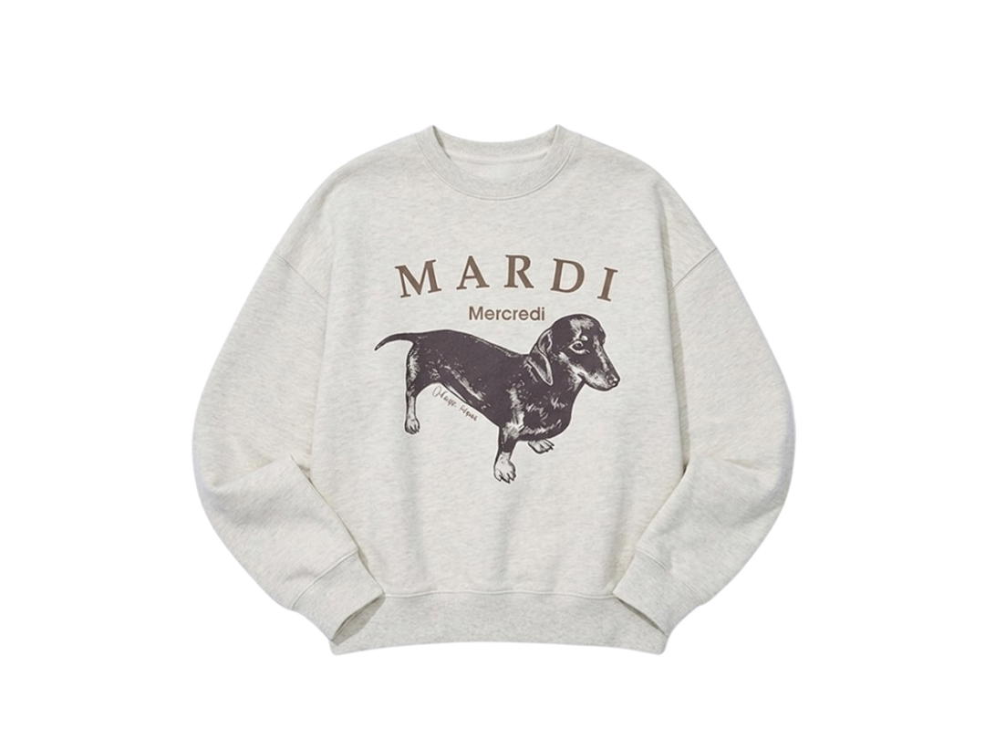 Mardi Mercredi Mardi Mercredi Sweatshirt Ddanji Oatmeal Taupe