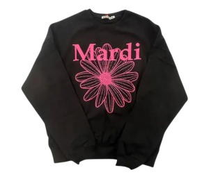 Buy Mardi Mercredi Sweatshirt Flowermardi Black Fuchsia at Sasom – Authentic and Ready to Ship