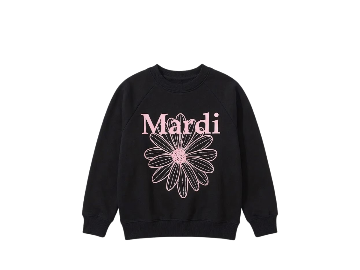 Mardi Mercredi Mardi Mercredi Sweatshirt Flowermardi Black Pink