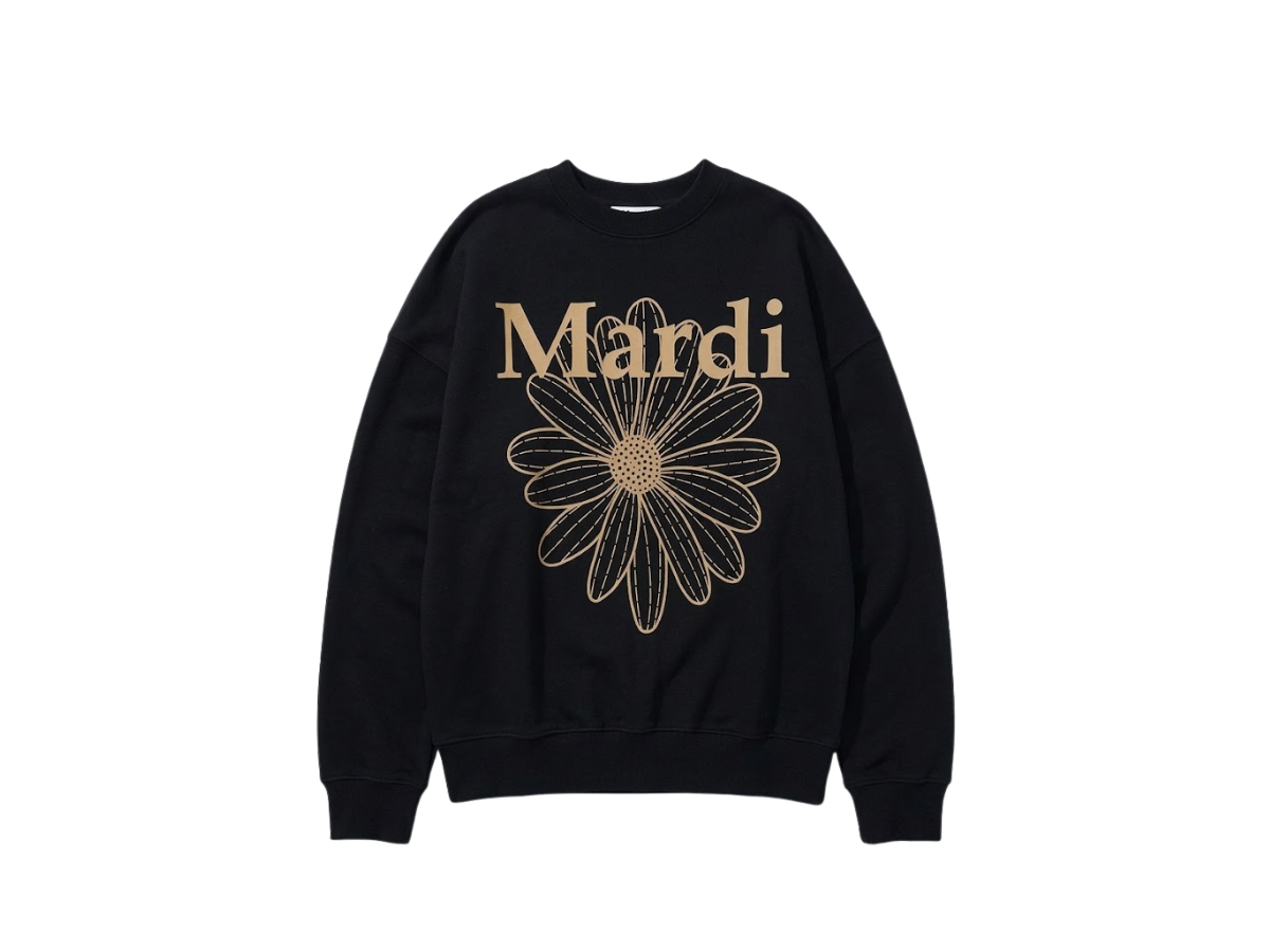 Mardi Mercredi Mardi Mercredi Sweatshirt Flowermardi Black Taupe