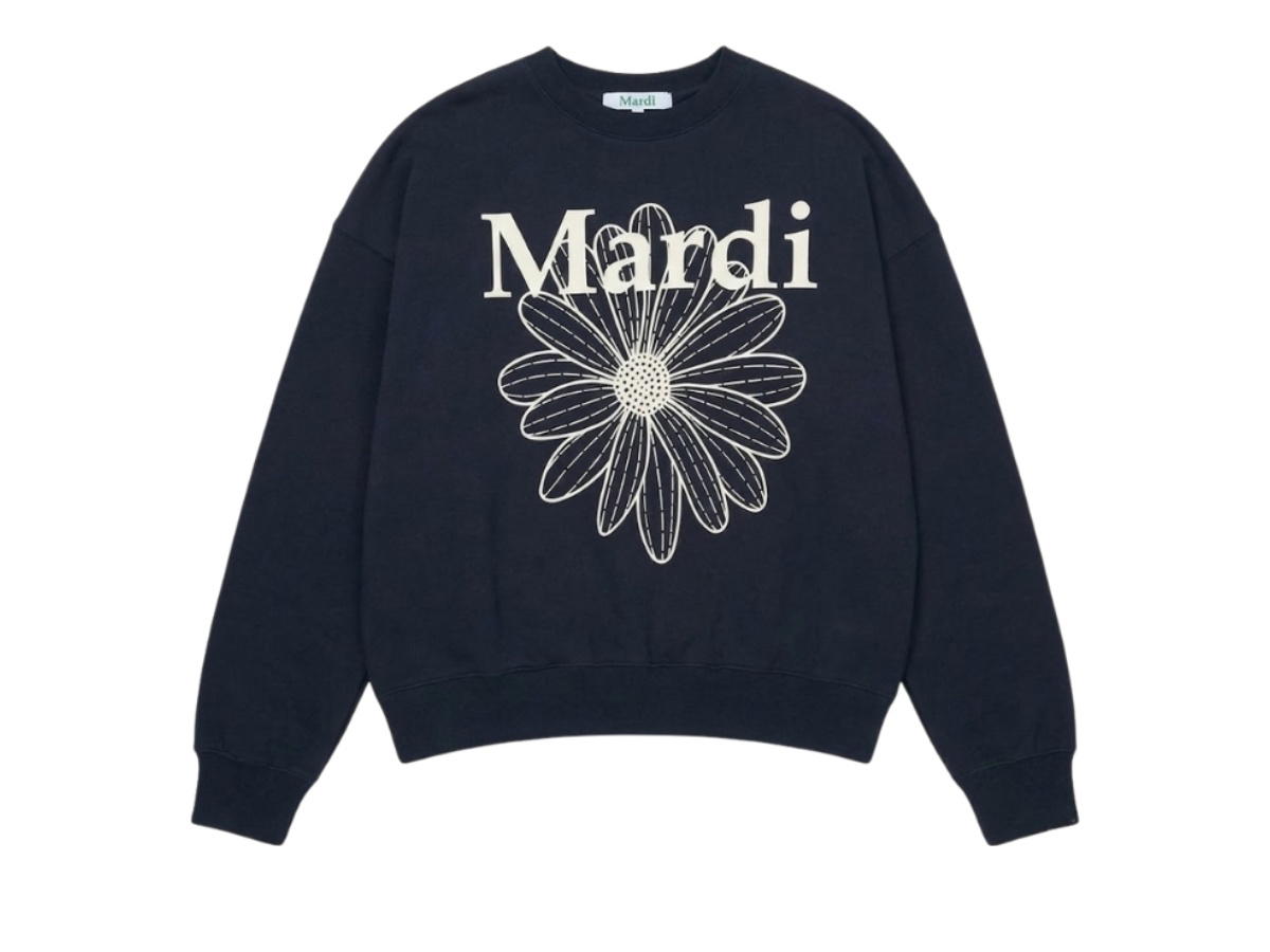 Mardi Mercredi Mardi Mercredi Sweatshirt Flowermardi Charcoal Ivory