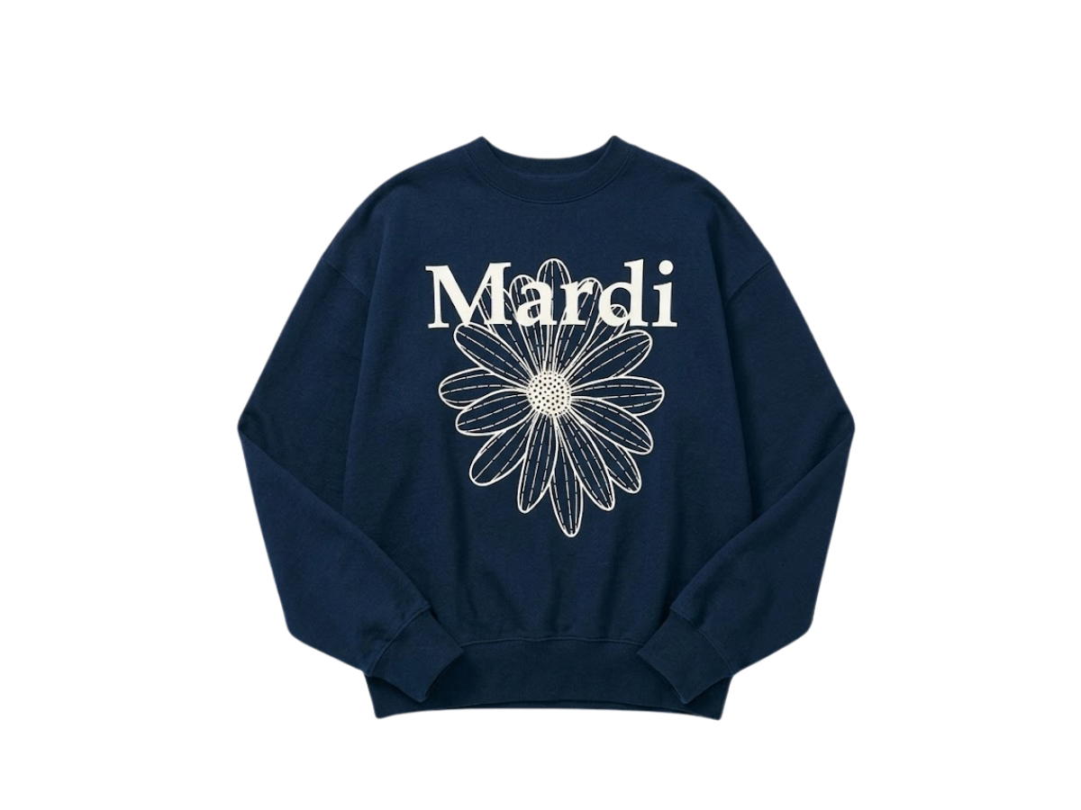 Mardi Mercredi Mardi Mercredi Sweatshirt Flowermardi Navy Cream