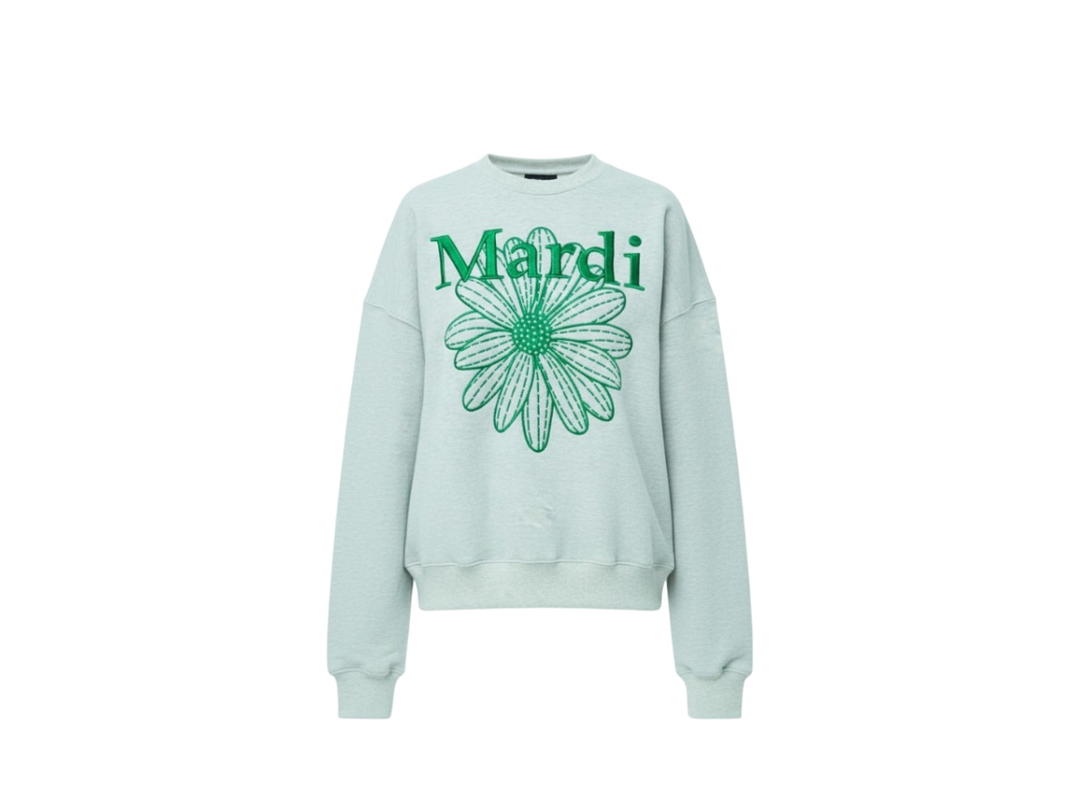 Mardi Mercredi Mardi Mercredi Sweatshirt Flowermardi Needlework Oatmeal Green