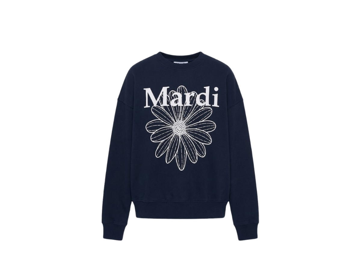 Mardi Mercredi Mardi Mercredi Sweatshirt Flowermardi Navy Palepink