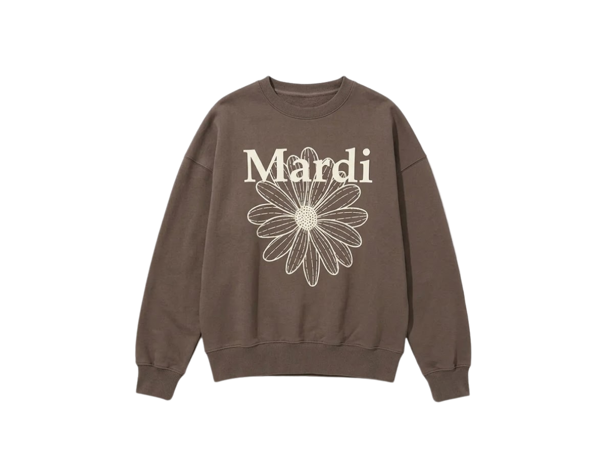 Mardi Mercredi Mardi Mercredi Sweatshirt Flowermardi Taupe Ivory