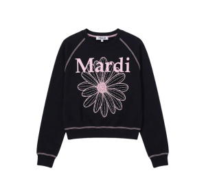 Buy Mardi Mercredi Sweatshirt Raglan Flowermardi Black Pink at Sasom – Authentic and Ready to Ship