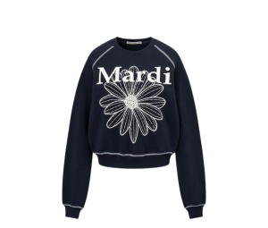 Buy Mardi Mercredi Sweatshirt Raglan Flowermardi Navy Ivory at Sasom – Authentic and Ready to Ship