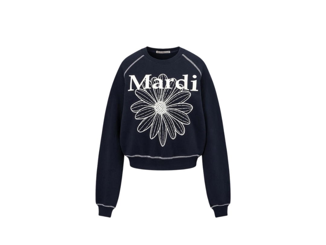 Mardi Mercredi Mardi Mercredi Sweatshirt Raglan Flowermardi Navy Ivory