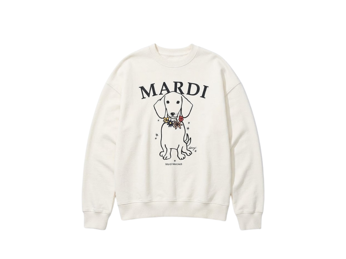 Mardi Mercredi Mardi Mercredi Sweatshirt Raglan Swing The Tail Ddanji Flower Necklace Multicolor