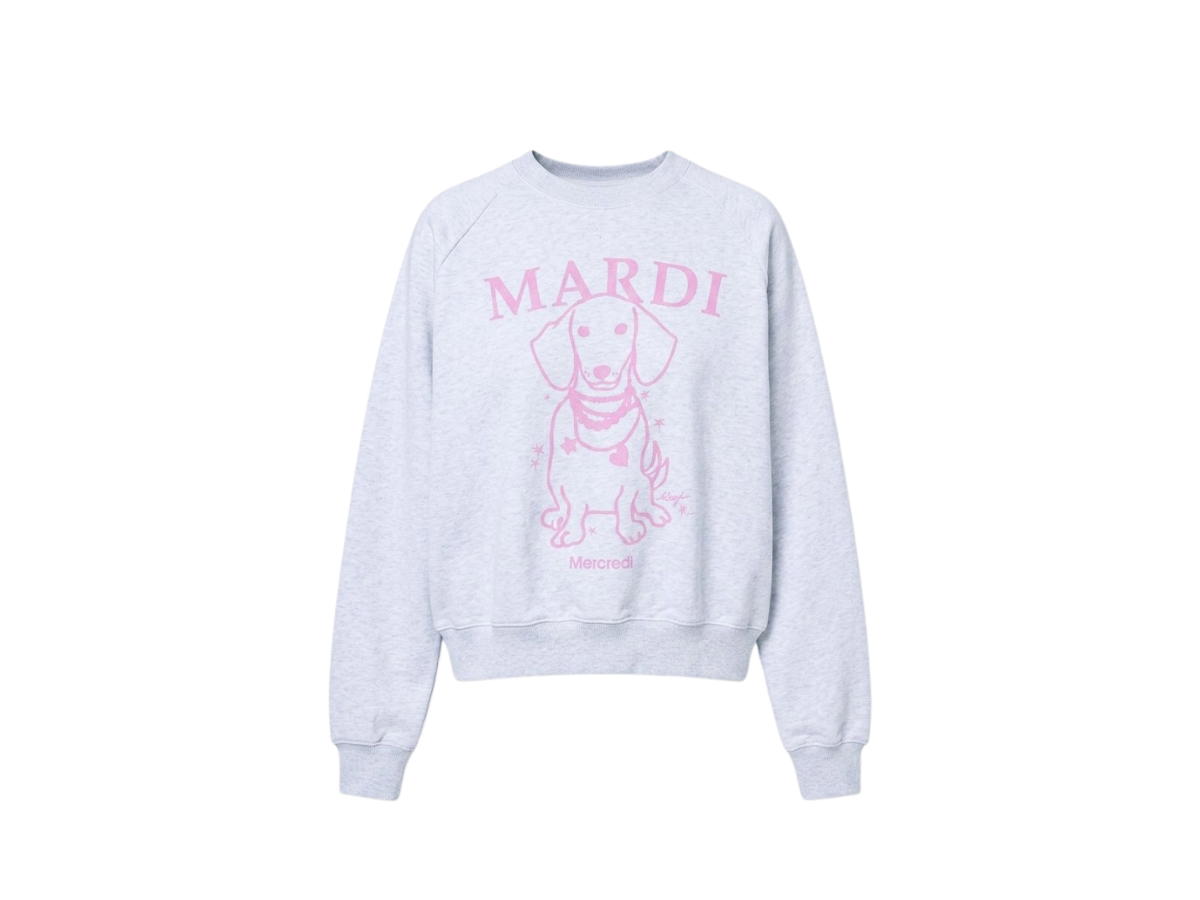 Mardi Mercredi Mardi Mercredi Sweatshirt Raglan Swing The Tail Ddanji Pearl Necklace Heather Lavender