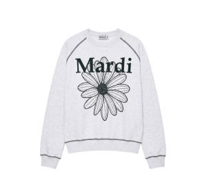 Buy Mardi Mercredi Sweatshirt Sweatshirt Raglan Flowermardi Oatmeal Black at Sasom – Authentic and Ready to Ship