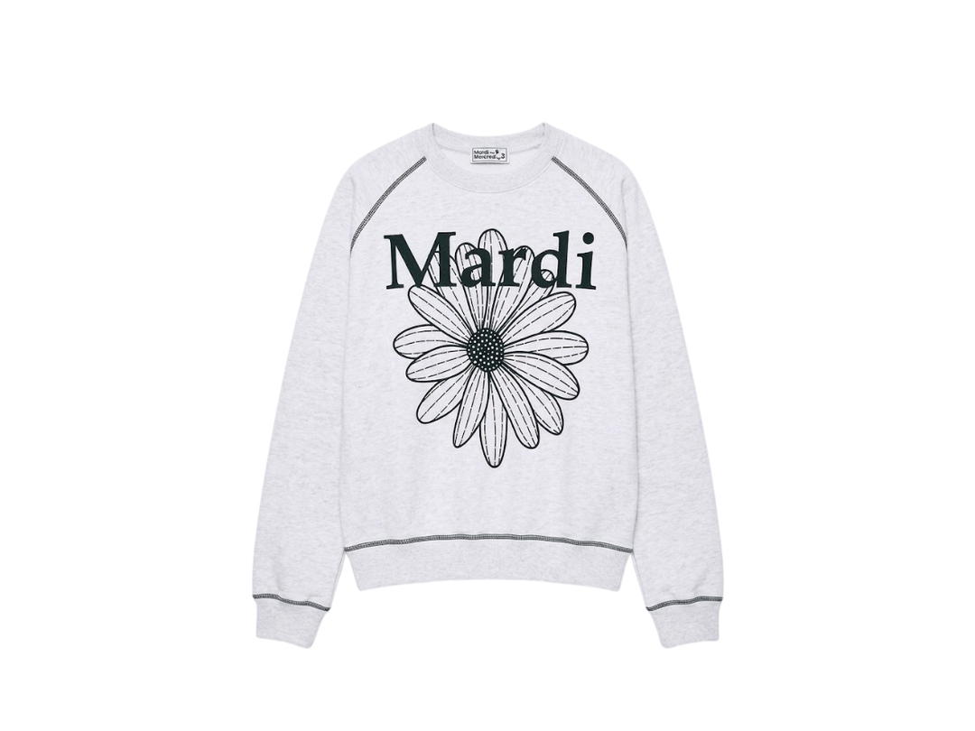 Mardi Mercredi Mardi Mercredi Sweatshirt Sweatshirt Raglan Flowermardi Oatmeal Black