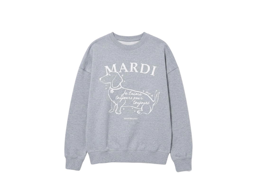 Mardi Mercredi Mardi Mercredi Sweatshirt Swing The Tail Ddanji Flower Choker Grey Ivory
