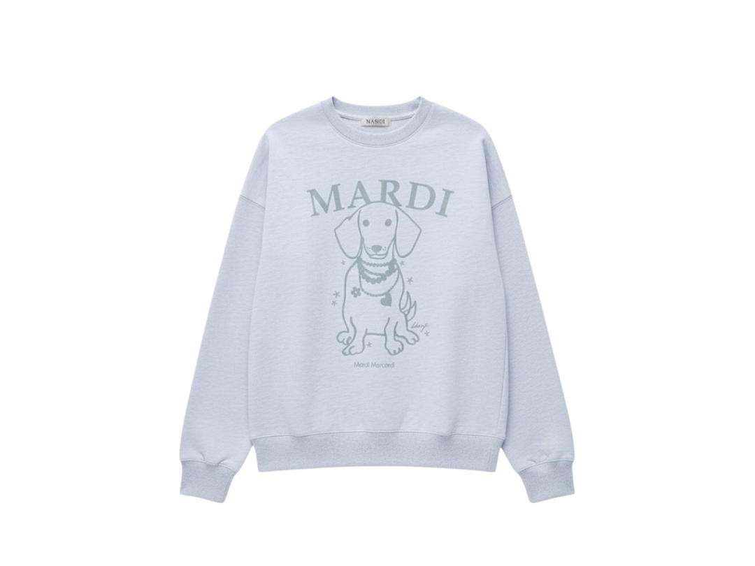 Mardi Mercredi Mardi Mercredi Sweatshirt Swing The Tail Ddanji Pearl Necklace White Light Grey