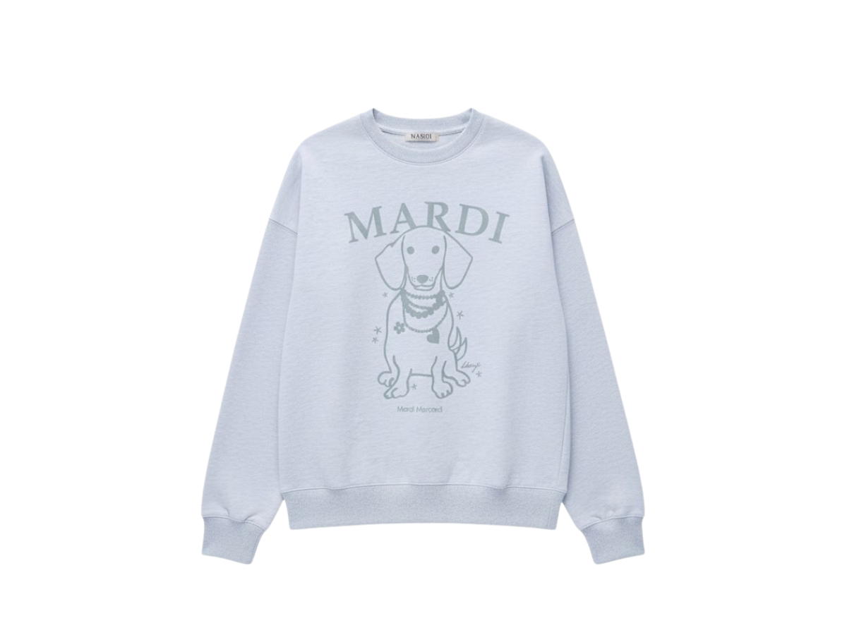 Mardi Mercredi Mardi Mercredi Sweatshirt Swing The Tail Ddanji Pearl Necklace White Light Grey
