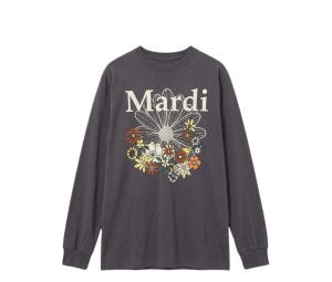 Buy Mardi Mercredi Tshirt Long Sleeve Flowermardi Jardin Charcoal Ivory at Sasom – Authentic and Ready to Ship