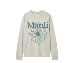 Buy Mardi Mercredi Tshirt Long Sleeve Flowermardi Oatmeal Mint at Sasom – Authentic and Ready to Ship