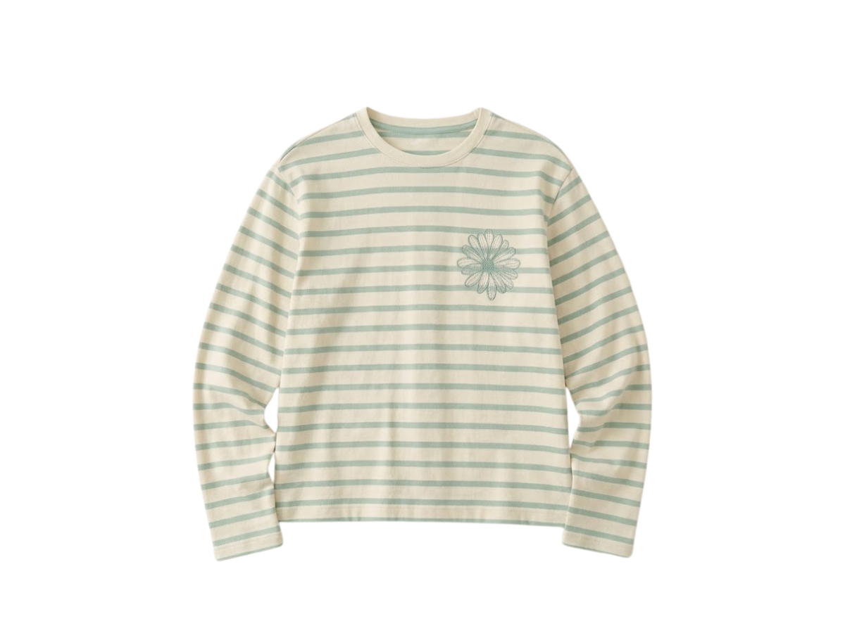 Mardi Mercredi Mardi Mercredi Tshirt Long Sleeve Stripe Mint