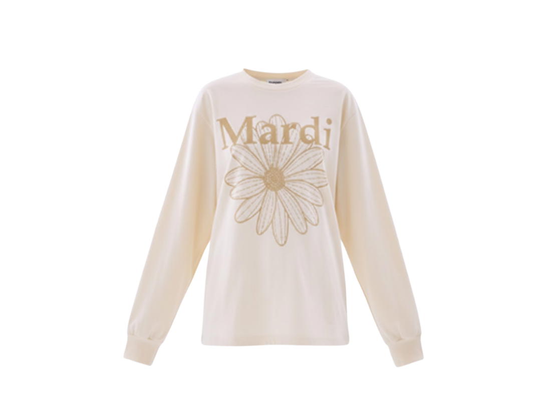 Mardi Mercredi Mardi Mercredi Tshirt Long Sleeve Flower Butter Peanut