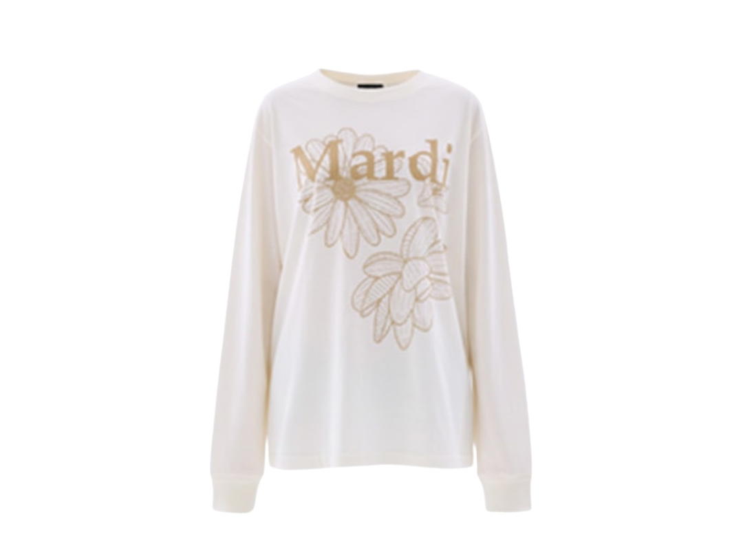 Mardi Mercredi Mardi Mercredi Tshirt Long Sleeve Triple Flower Cream Peanut