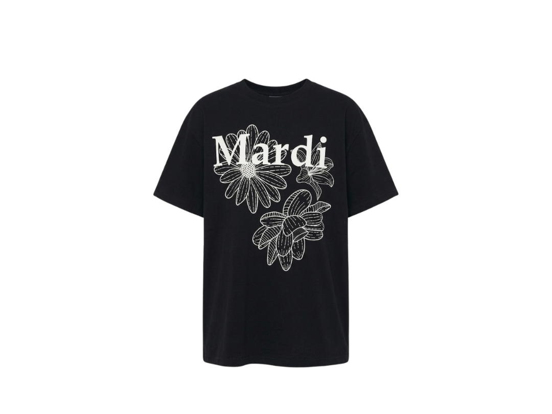 Mardi Mercredi Mardi Mercredi Tshirt Triple Flower Black Ivory (Unisex)
