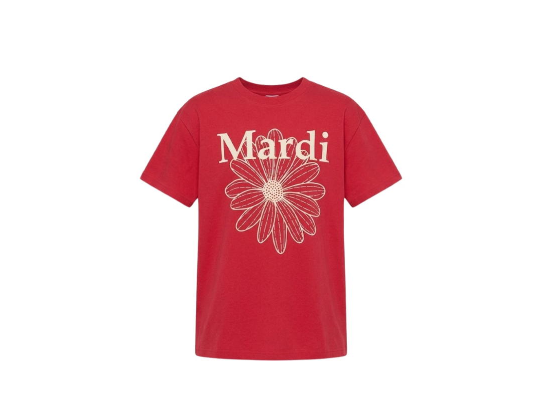 Mardi Mercredi Mardi Mercredi T-shirt Flowermardi Red Ivory