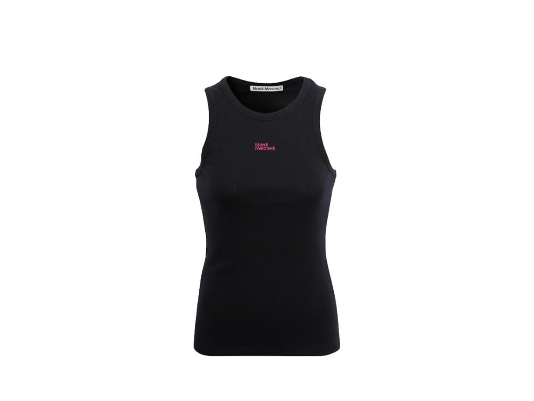 Mardi Mercredi Mardi Mercredi Tank Racer Essential Black Fuchsia