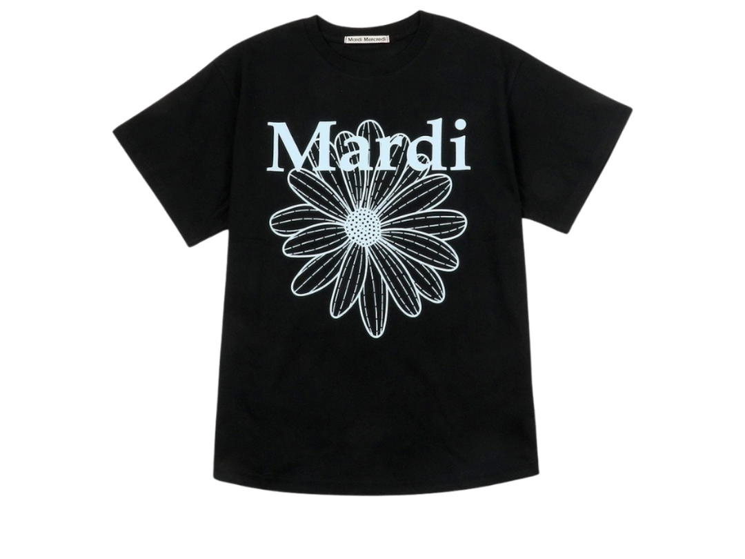 Mardi Mercredi Mardi Mercredi Tshirt Flowermardi Black Sky
