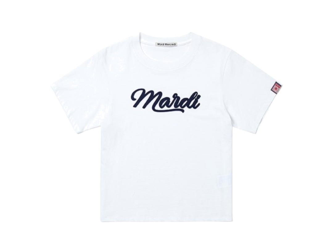 Mardi Mercredi Mardi Mercredi Mardi Vintage Logo Slim Tee White Navy