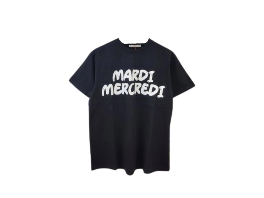 Mardi Mercredi Mardi Mercredi Tshirt Brush Logo Black White
