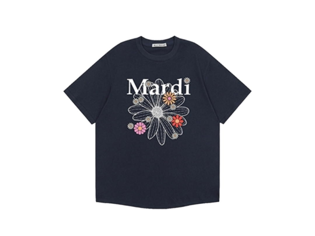 Mardi Mercredi Mardi Mercredi Tshirt Flowermardi Blossom Navy Ivory