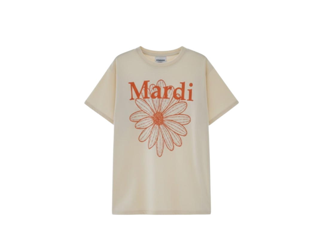 Mardi Mercredi Mardi Mercredi Tshirt Flowermardi Butter Orange