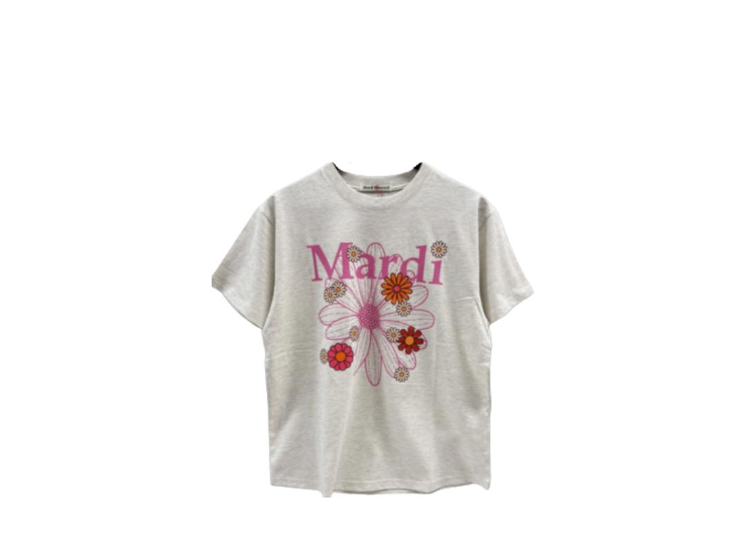 Mardi Mercredi Mardi Mercredi Tshirt Flowermardi Blossom Oatmeal Pink