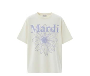 Buy Mardi Mercredi Tshirt Flowermardi Cream Lightpurple at Sasom – Authentic and Ready to Ship