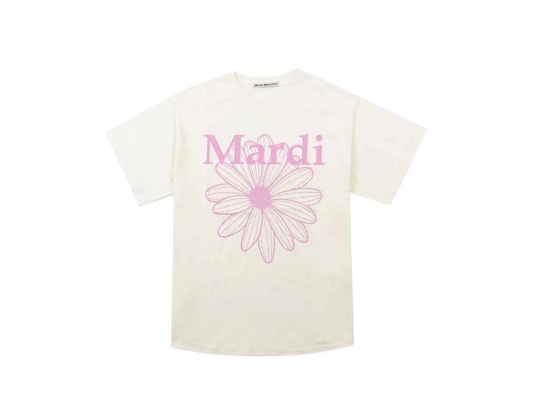 Mardi Mercredi Mardi Mercredi Tshirt Flowermardi Cream Pinklavender