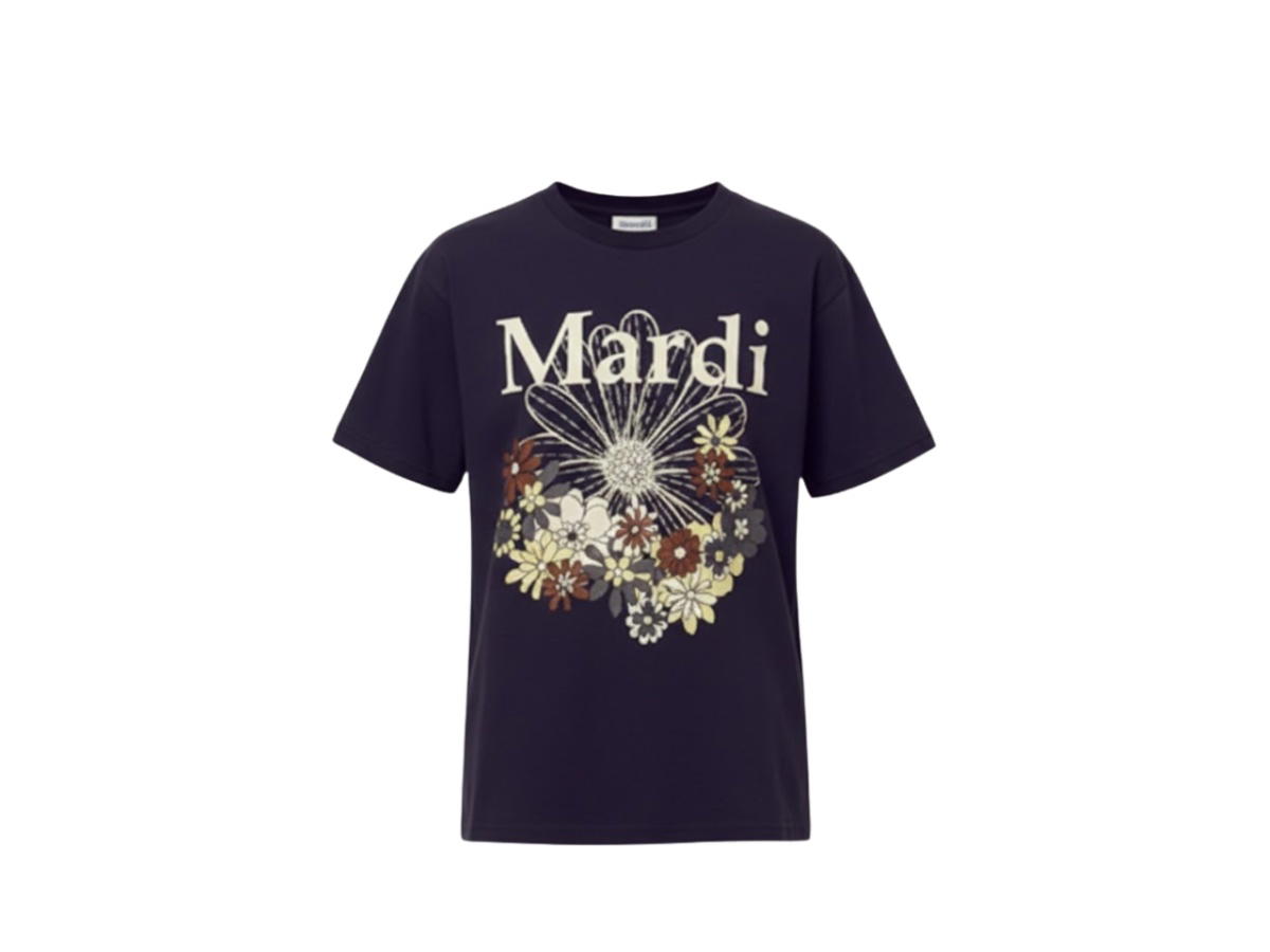 Mardi Mercredi Mardi Mercredi Tshirt Flowermardi Jardin Navy Ivory