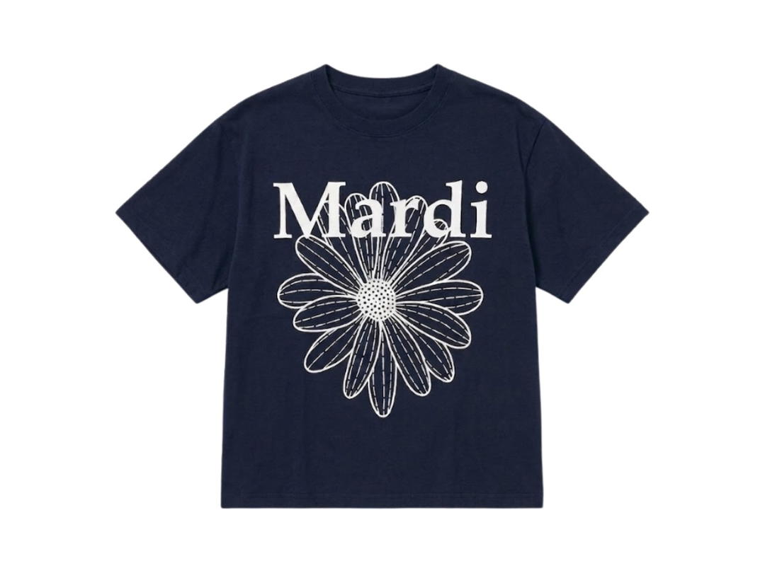 Mardi Mercredi Mardi Mercredi Tshirt Flowermardi Navy Ivory