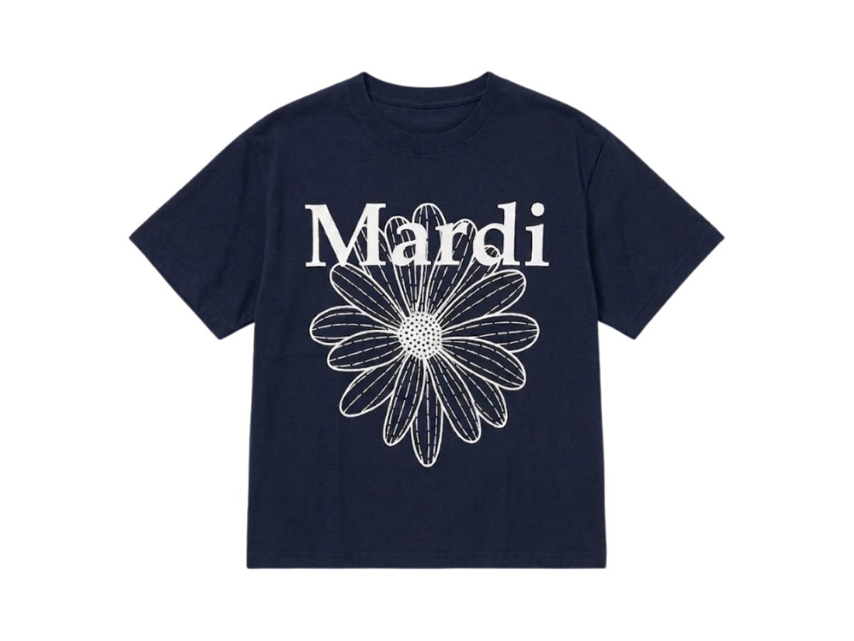 Mardi Mercredi Mardi Mercredi Tshirt Flowermardi Navy Ivory