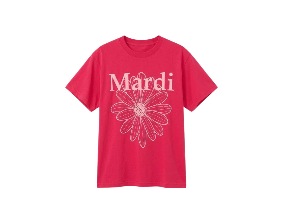 Mardi Mercredi Mardi Mercredi Tshirt Flowermardi Red Pink
