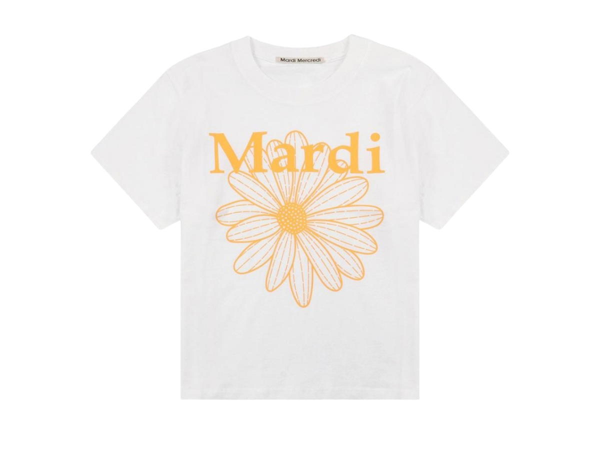 Mardi Mercredi Mardi Mercredi Tshirt Flowermardi White Tangerine
