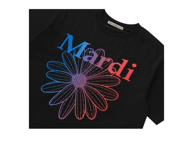 Mardi Mercredi Mardi Mercredi T-Shirt Flowermardi Francecoree 140 Gradation Black (W) - view 3